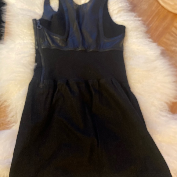 Stunning Diesel Black Gold Collection women’s leather/jean dress hybrid Size S!! - Picture 3 of 8